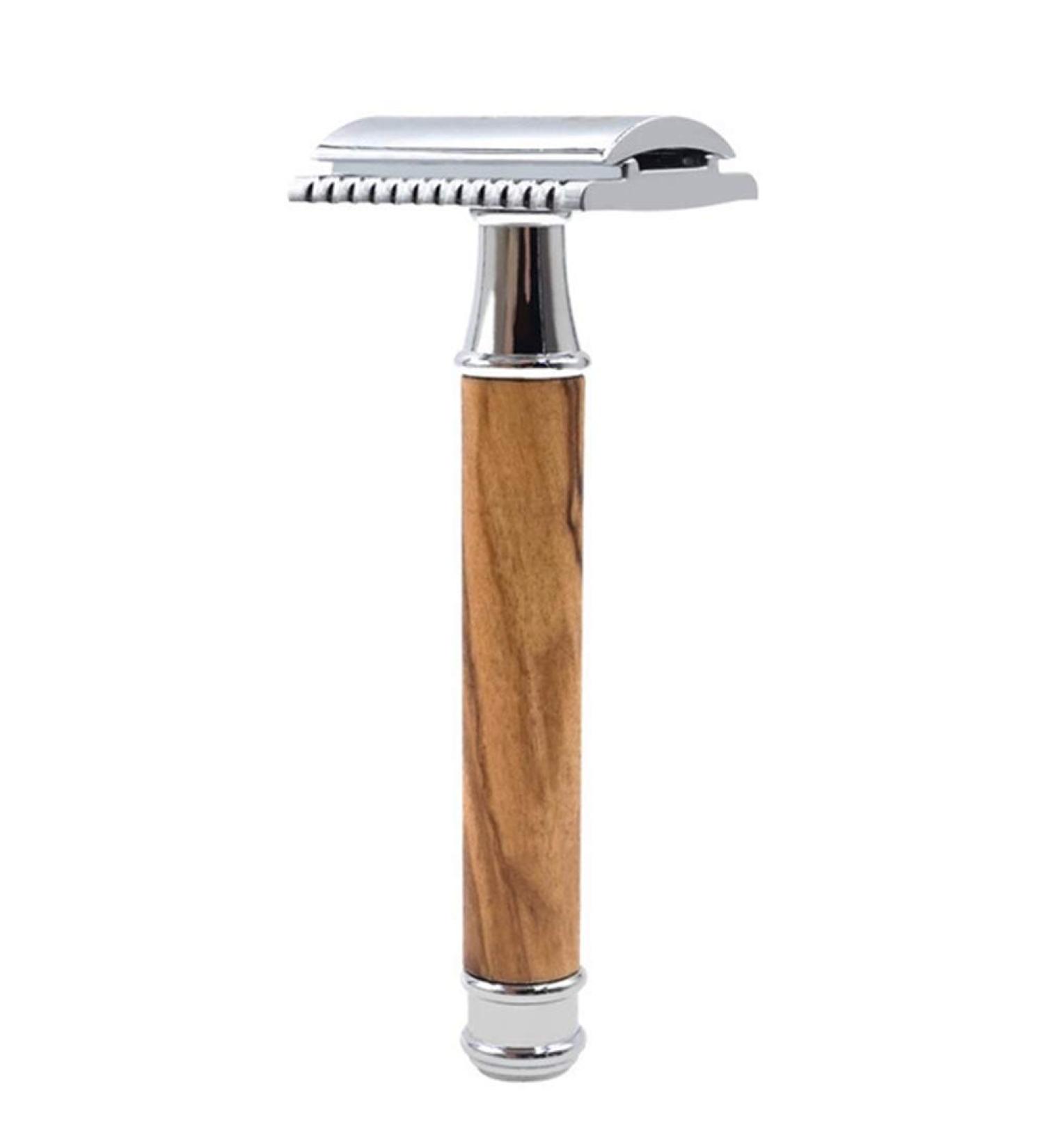 PHTOIT Double Razor with Long Natural Blade | Premium Eco-Friendly Shaving Tool for Men & Women - International Shipping Available - Buy Online on GoSupps.com
