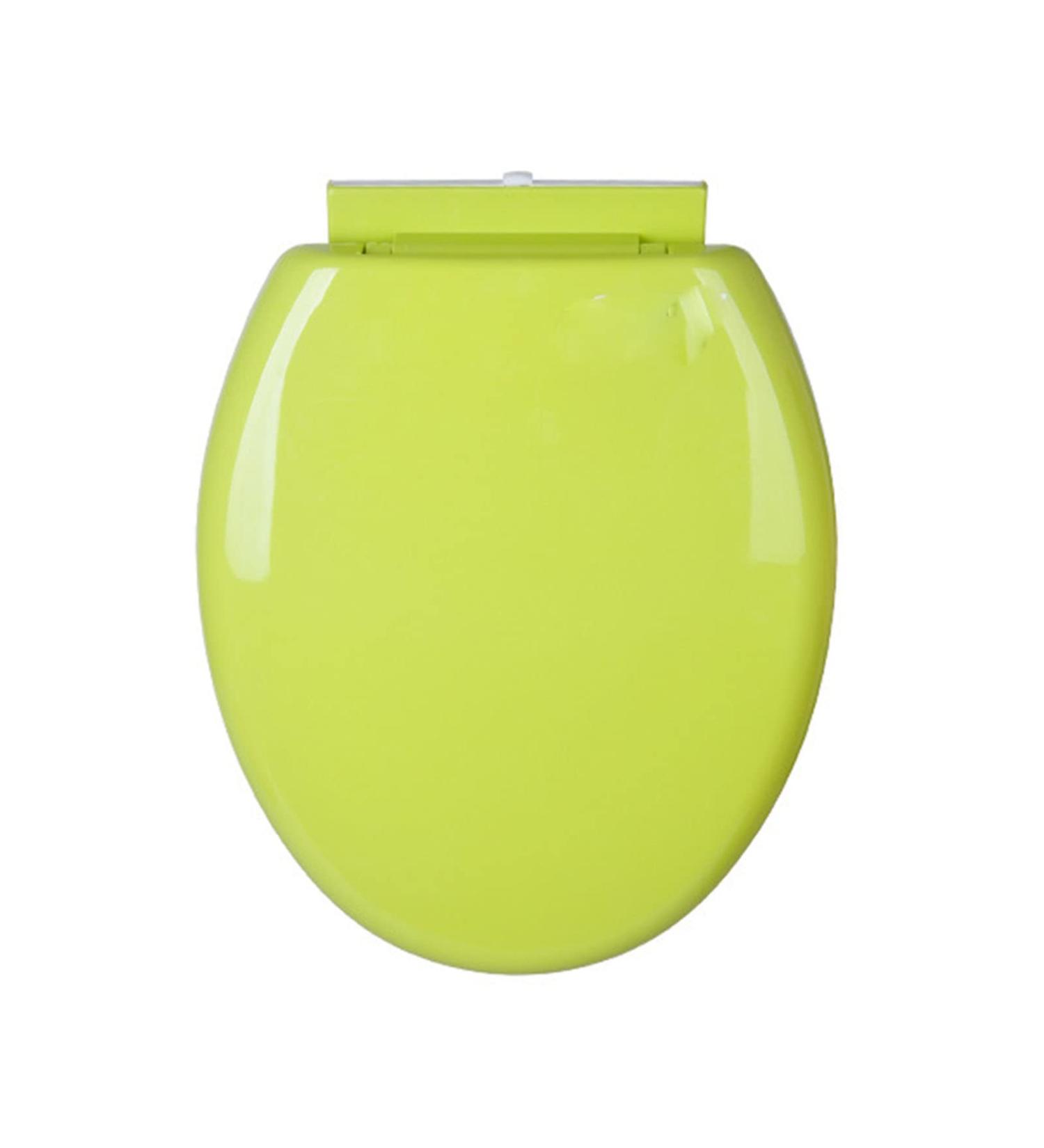 Color Toilet Seat Round Toilet Seat Slow Close Thicken PP Toilet Seat Round Comfortable Toilet Seat Easy to Clean & Install Red Little Surprise Green - Buy Online on GoSupps.com
