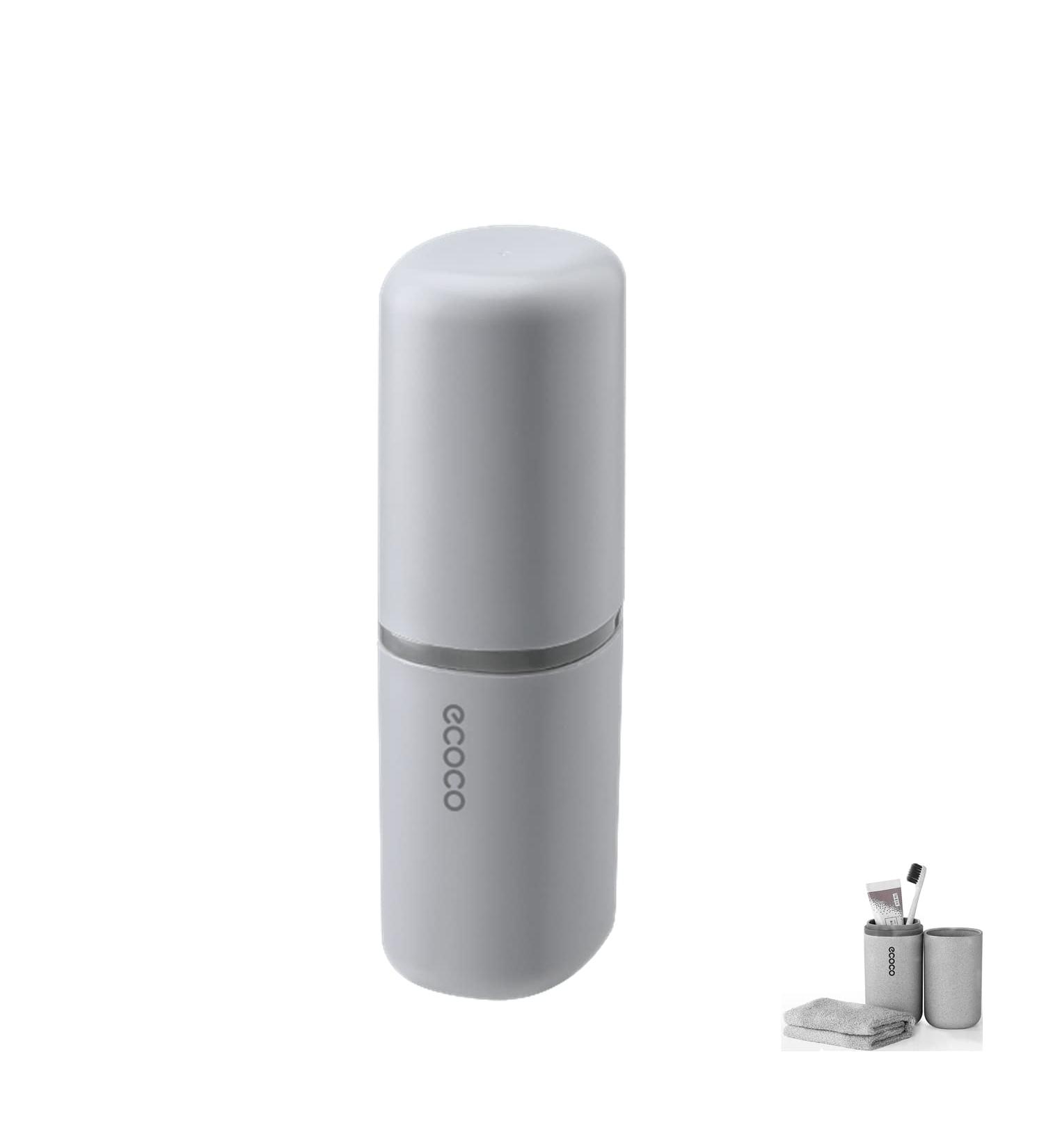 Meiyijia Travel Water Cup Set | Toothbrush Case & Holder for Camping Business Trips & Home | Gray Tooth Plaster Cups - Buy Online on GoSupps.com