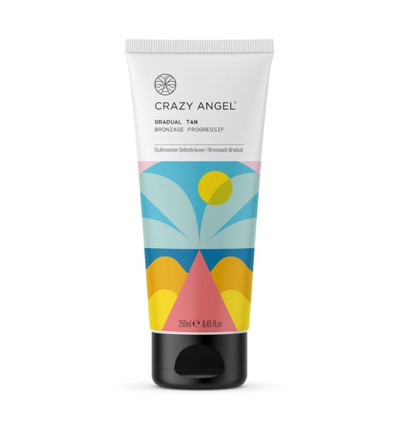 Crazy Angel Vegan Gradual Tan. (Light/Medium Tan) Made in UK. 250ml. - Buy Online on GoSupps.com