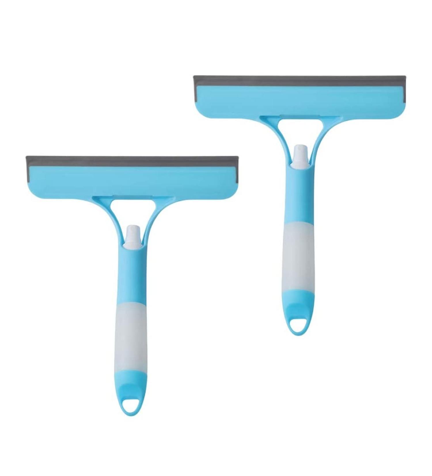 Window Squeegee 3 in 1 Window Cleaning Brush Shower Squeegee with Spray Shower Screen Cleaner Window Cleaning Equipment for Car Washing 2PCS Blue - Buy Online on GoSupps.com