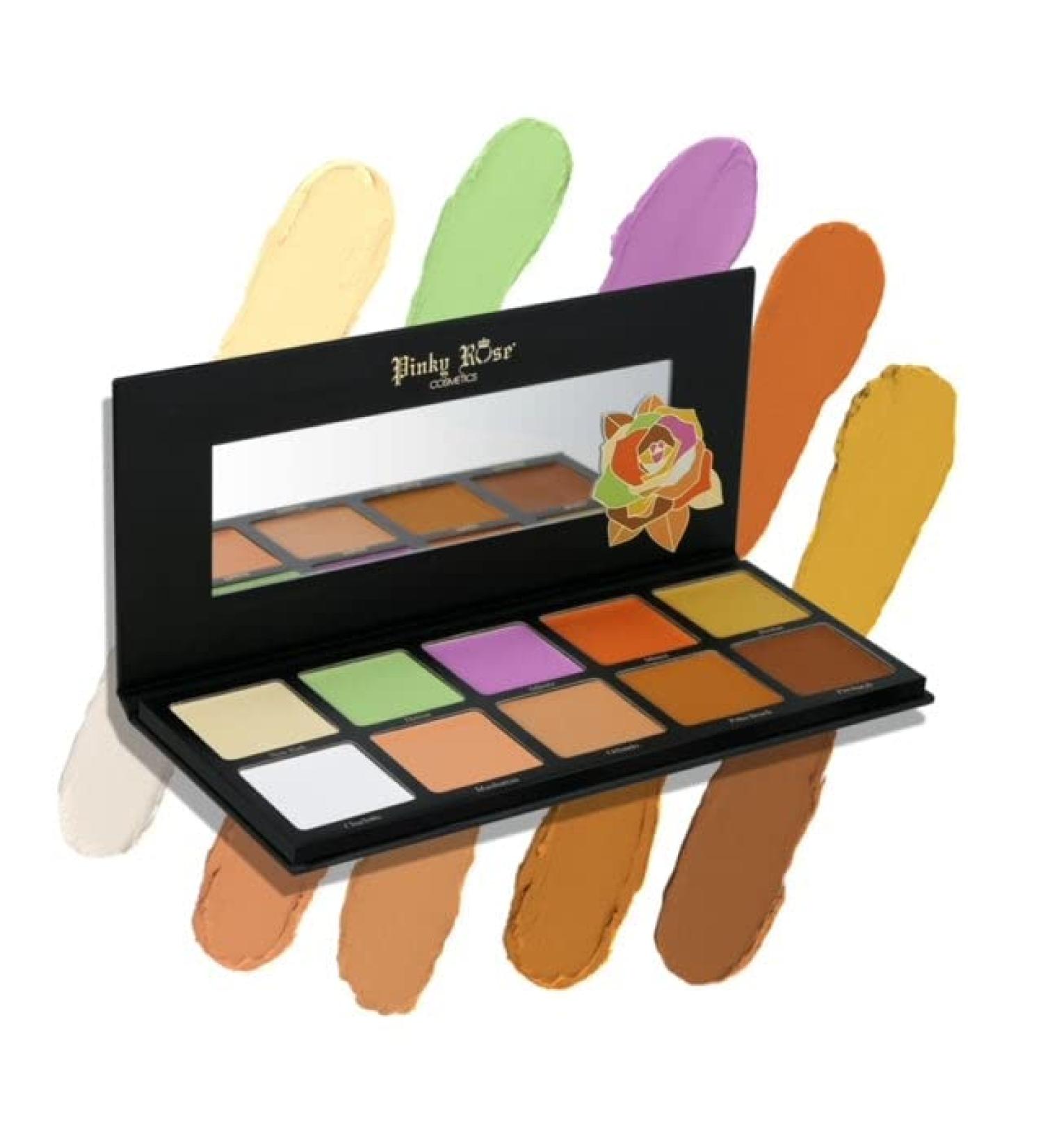 Pinky Rose Cosmetics 10HD Correct & Conceal Cream Palette - Best Quality Concealer for Flawless Skin | Shop Now Internationally - Buy Online on GoSupps.com