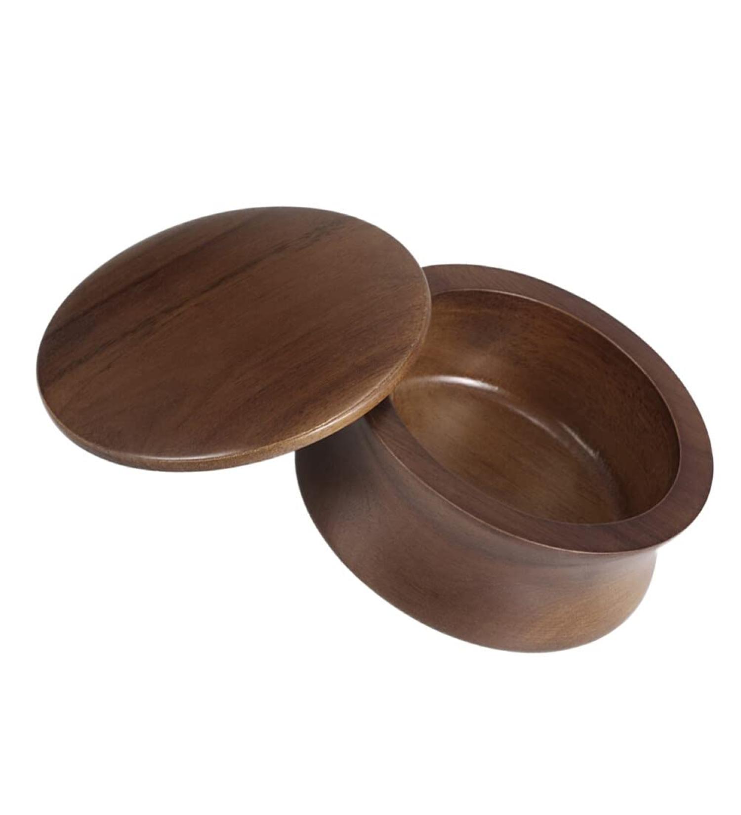 Beavorty Men suit containers with lid cake tank Rocking foam brush wood shaving cup of razor cream brush and scarf set bowl for shaving brushes foam shell wooden man cosmetics