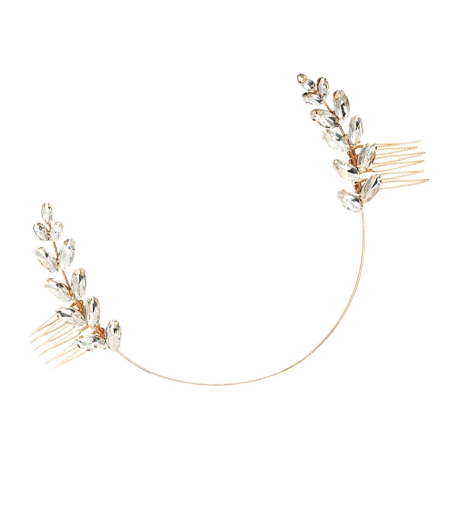 Housoutil Diamond Flower Girl Hair Wedding Hair Comb Pearl Hair Accessories Bride Headpieces for Wedding Tiara Bridal Headdress European and American Bridesmaid Olive Branch - Buy Online on GoSupps.com