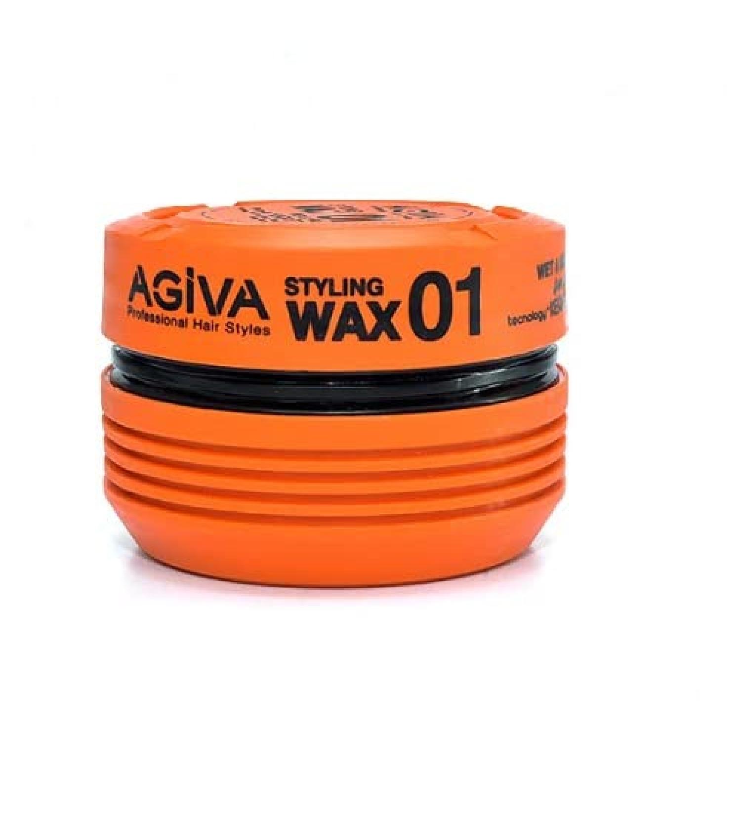 Agiva Hair Styling Crystal Wax 01 Strong Hold Wet Look Plus Keratin 6oz
