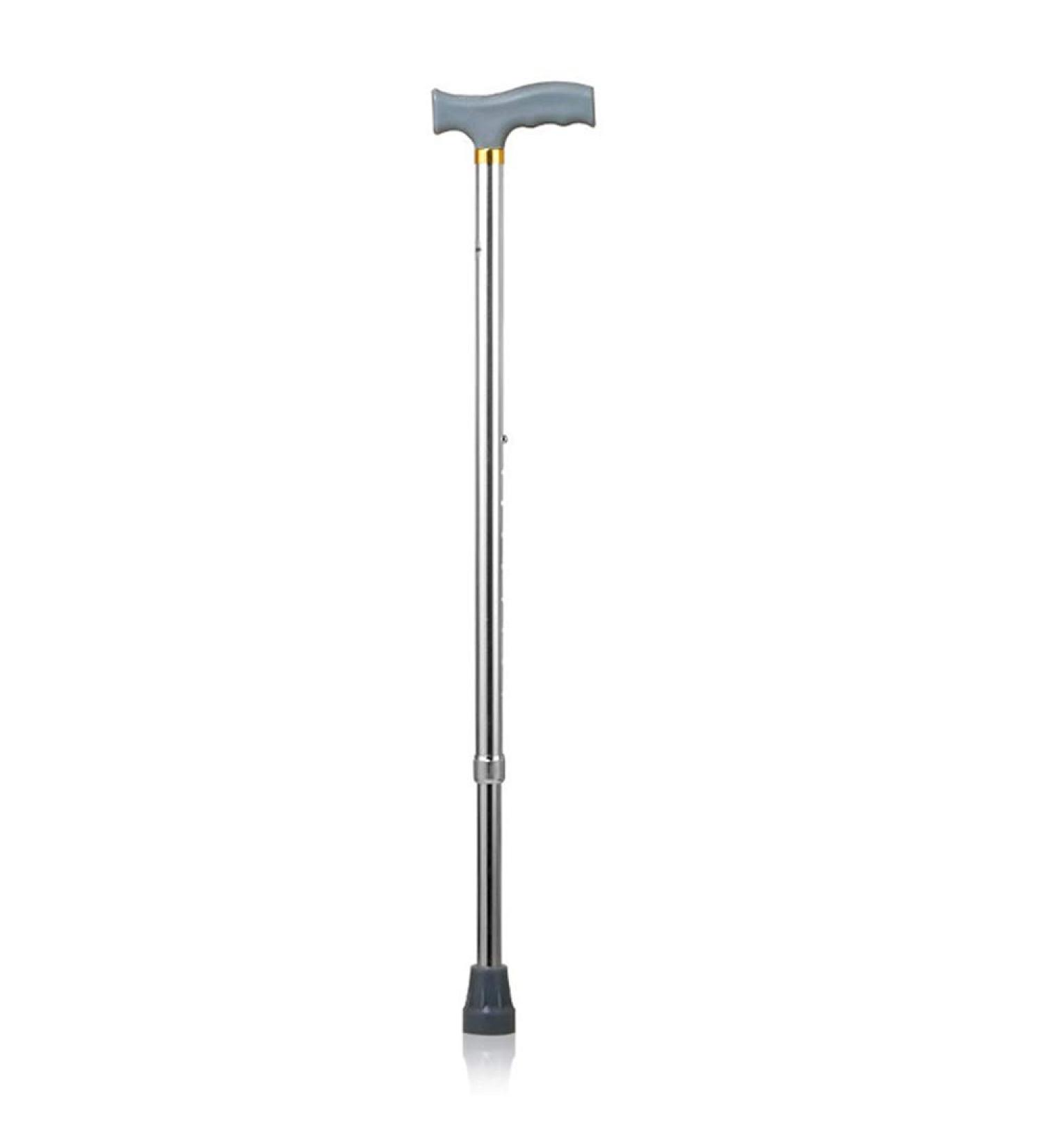 Walking Stick Crutch for Elderly Seniors Teleswalking Cane Height Adjustable Lightweight Aluminum Walking Aid for Men Women with Ergonomic Handle (Silver) Elegant - Buy Online on GoSupps.com