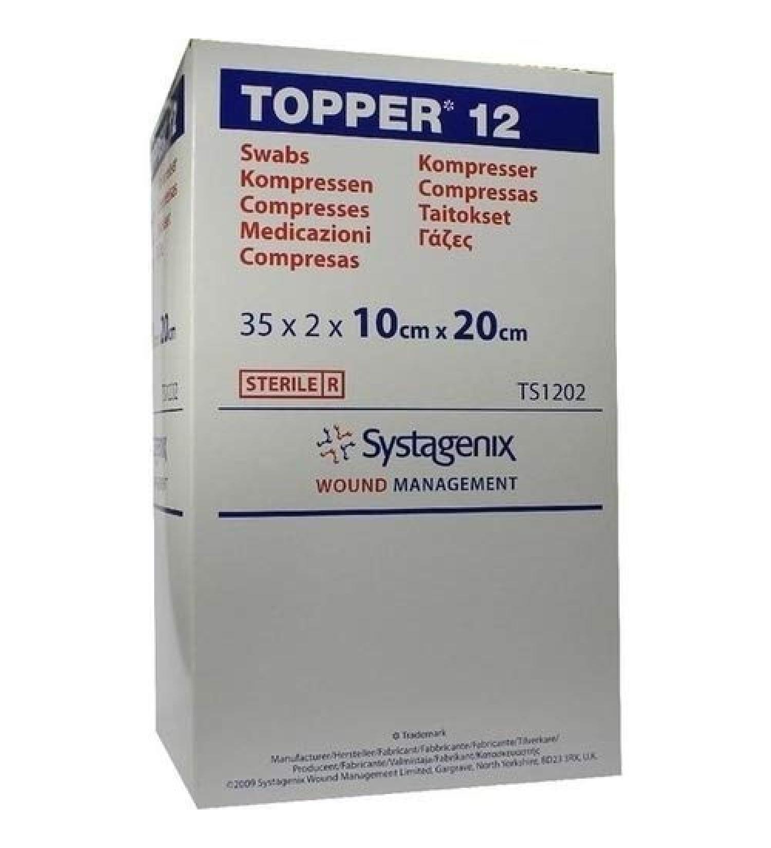 Topper 12 compr. 10x20 cm sterile 35x2 st