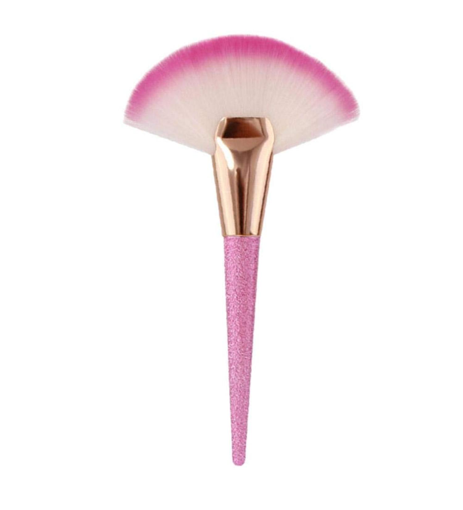 Makeup Brush Pro 1 Pcs Large Fan Shape Makeup Brush Blush Powder Foundation Cosmetic Tool - Buy Online on GoSupps.com