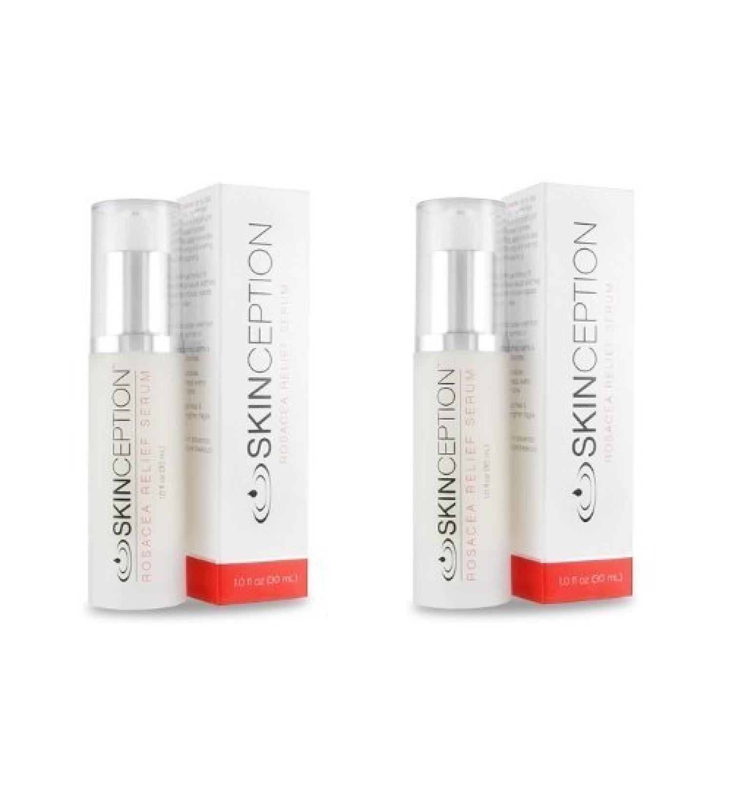 2 Bottles Skinception Rosacea Relief Serum 1 oz.