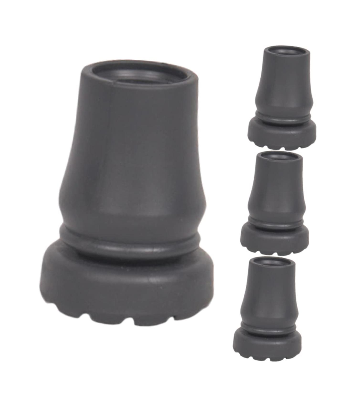 Clispeed 4-Piece Slip-Proof Crutches Pipe Tips - 1 Inch Safety Accessories for Rollators & Walking Sticks - Thickened Rubber Covers - Black (5x4cm) - Buy Online on GoSupps.com
