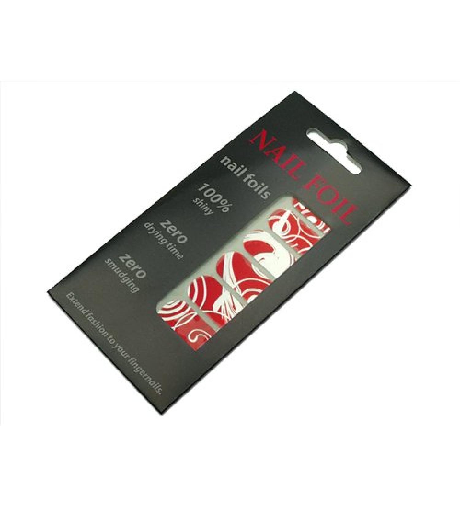 Self -adhesive nail film Red Tribal