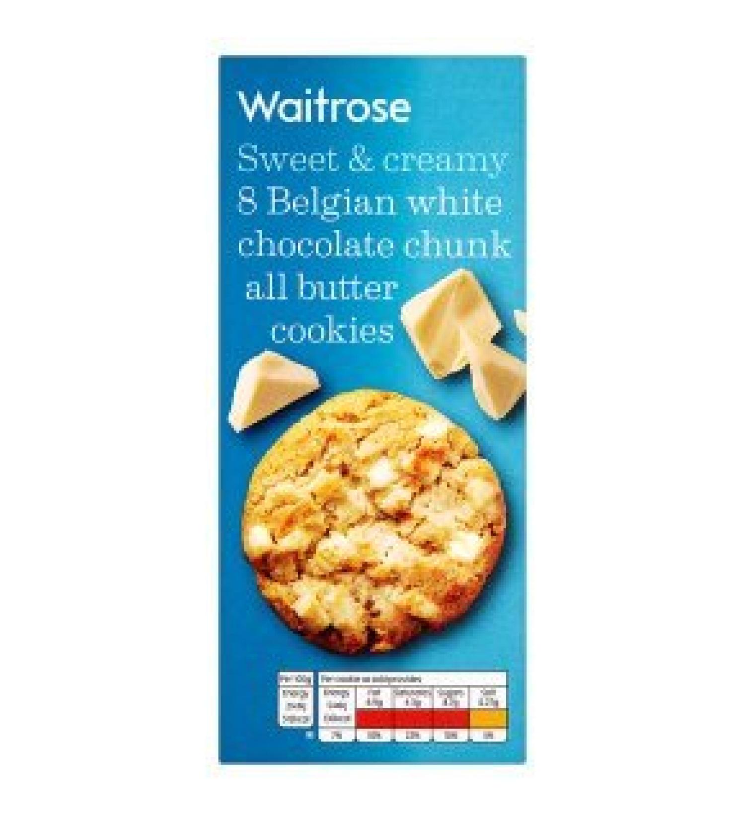 Waitrose Waitrose - Belgian White Chocolate Biscuits - 200g