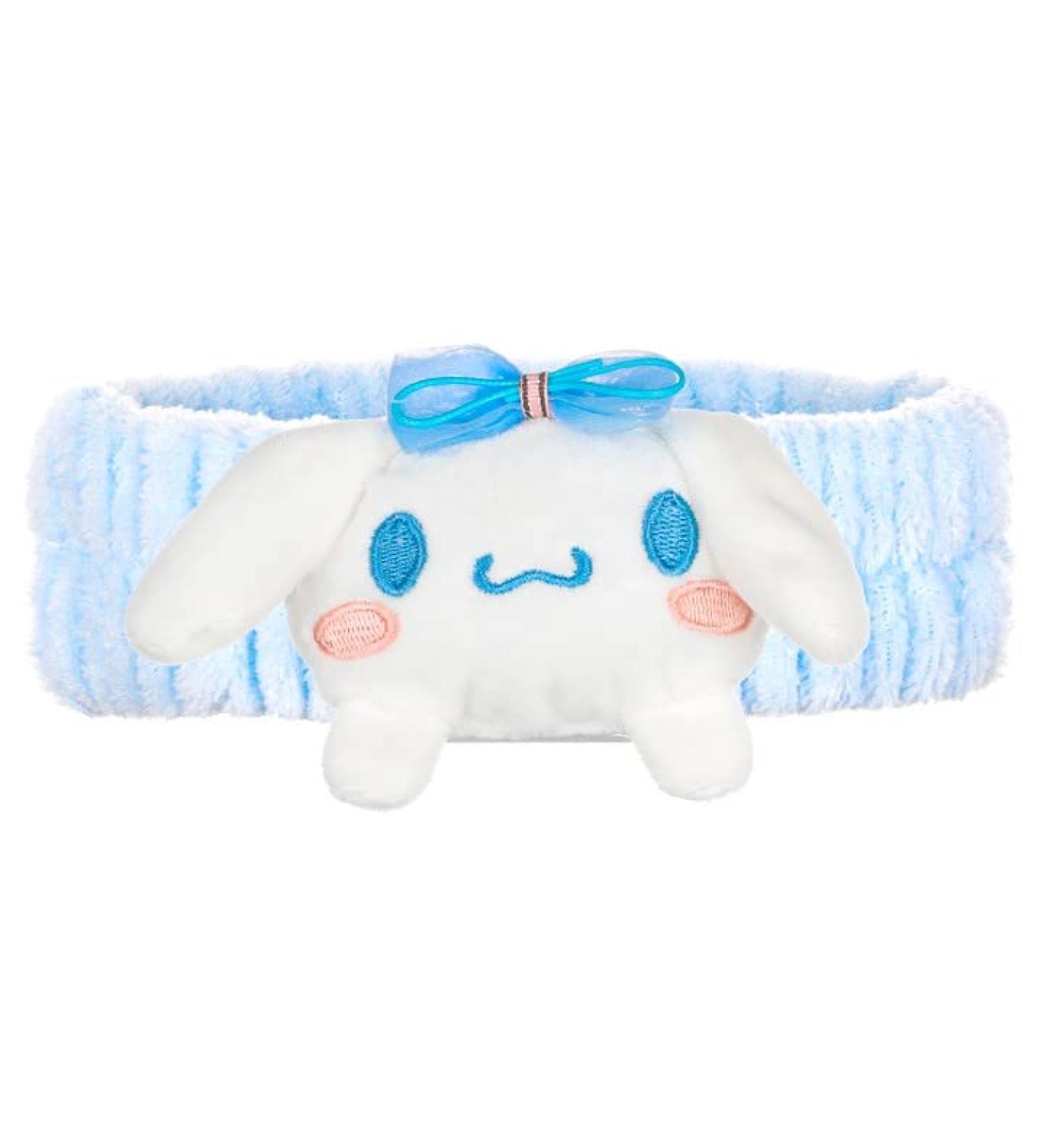 Kawaii Plush Spa Headband for Women and Girls - Blue | Cute Stretchy Headband for Washing Face, Makeup & Hair Wraps - Buy Online on GoSupps.com