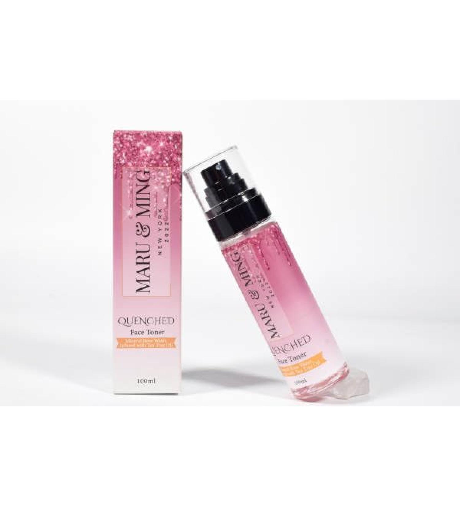 QUENCHED Mineral Rose Water & Tea Tree Oil Face Toner 1 oz - Hydrating & Refreshing - International Shipping Available - Buy Online on GoSupps.com