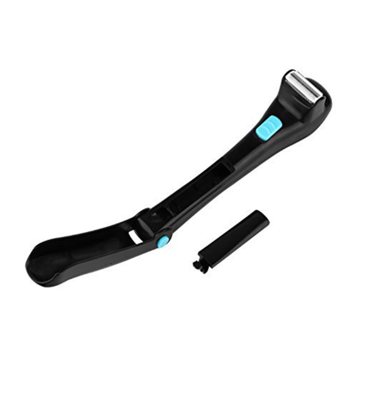 Pain-Free Body Shaver with Curved Handle - Wet or Dry Use (Black) | International Shipping Available - Buy Online on GoSupps.com