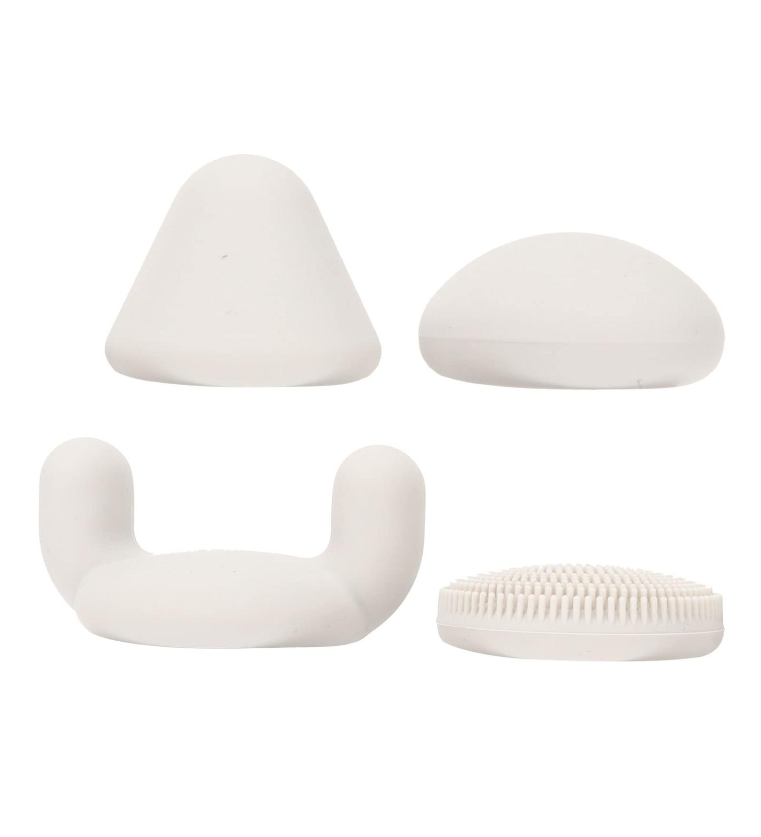 Angrek Muscle Massage Device Replacement Heads - 4 Mini Silicone Attachments for Deep Tissue Relief - Light Gray - Buy Online on GoSupps.com