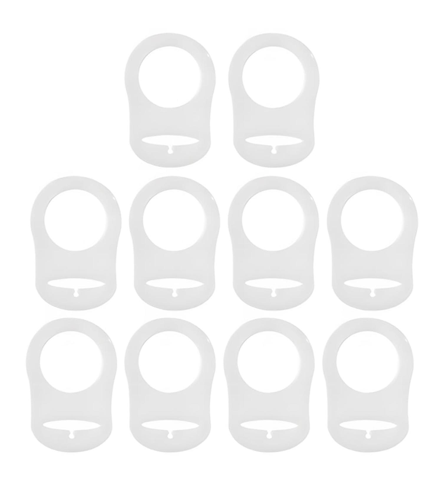 JSKWIKE 10 Silicone Ring Pacifier & Adapter for Pacifier Chains - Perfect for Baby Girls - Buy Online on GoSupps.com