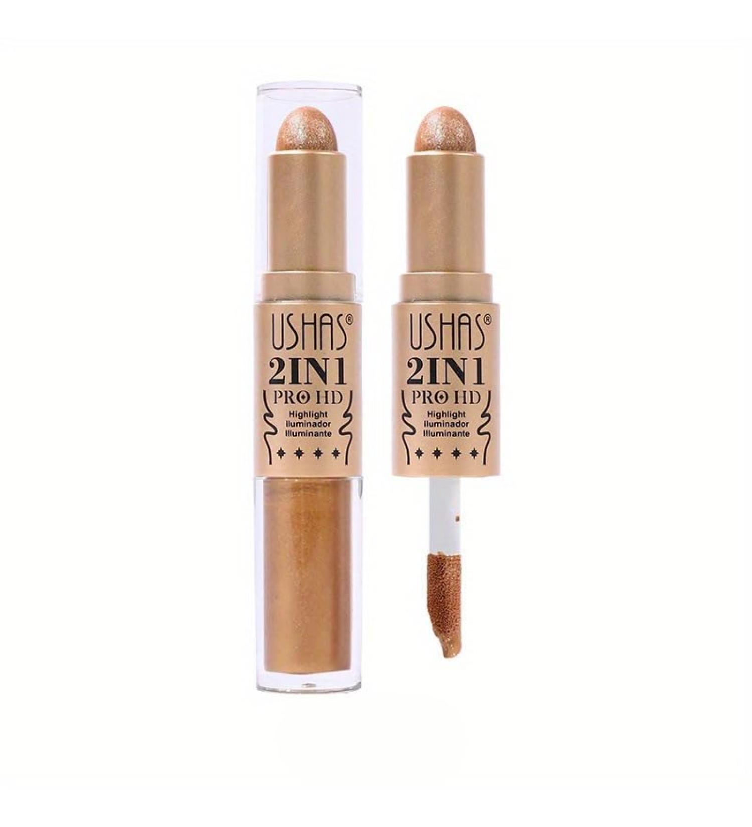 2 In 1 Concealer Stick Highlight Contour Stick Highlighter + Highlighter Strip Cruelty Free Makeup Dual-Ended Full Coverage Waterproof Multi-Use Concealer (#2) - Buy Online on GoSupps.com