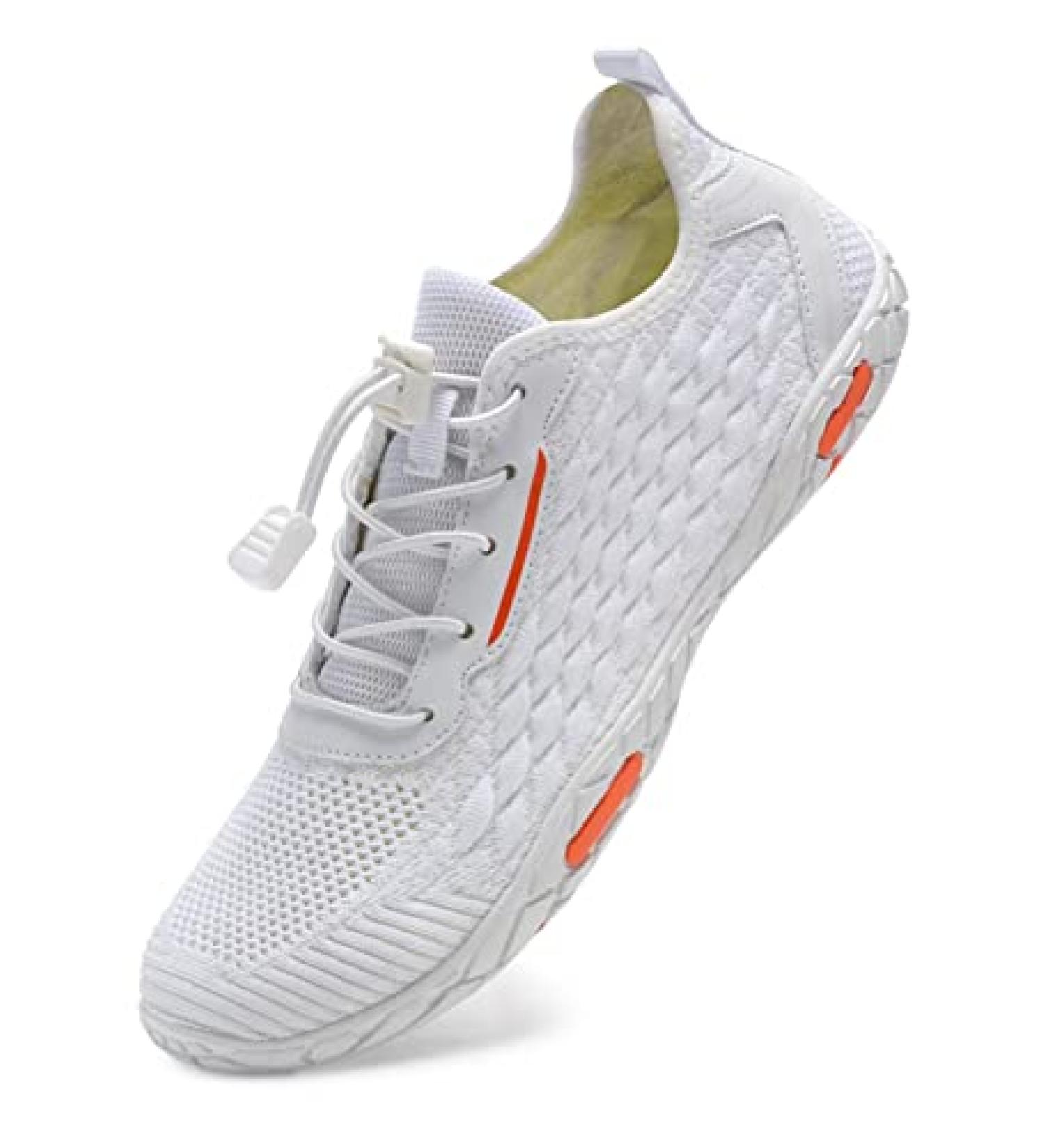WateLves Water Shoes | Beach Swim Shoes | Quick-Dry Aqua Socks for Surfing Diving | Fishscale/White | Size 8 Women/6.5 Men - Buy Online on GoSupps.com