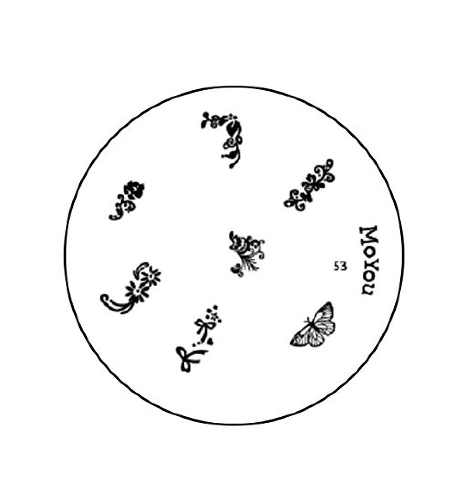 Original MoYou Nail Art Image Stamp Plate Number 53 Manicure Design