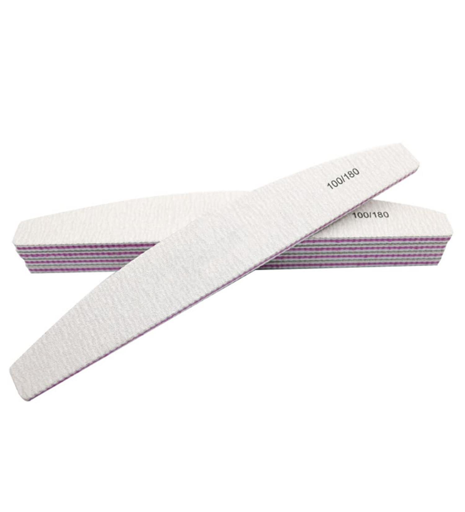 dijiusidy Nail File Half Moon Shaped Home Salon Personal Care Manicure Shaping Accessory Polishing Strips Dual-sided Pedicure Tool 100/180 - Buy Online on GoSupps.com