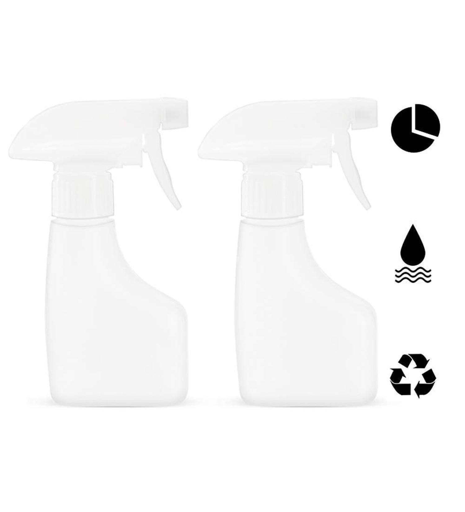 6 oz Spray Bottle 2-Pack | Leak Proof Squirt Bottle with 3 Adjustable Nozzle | Refillable for Cleaning Pets Hair & Plants - Buy Online on GoSupps.com