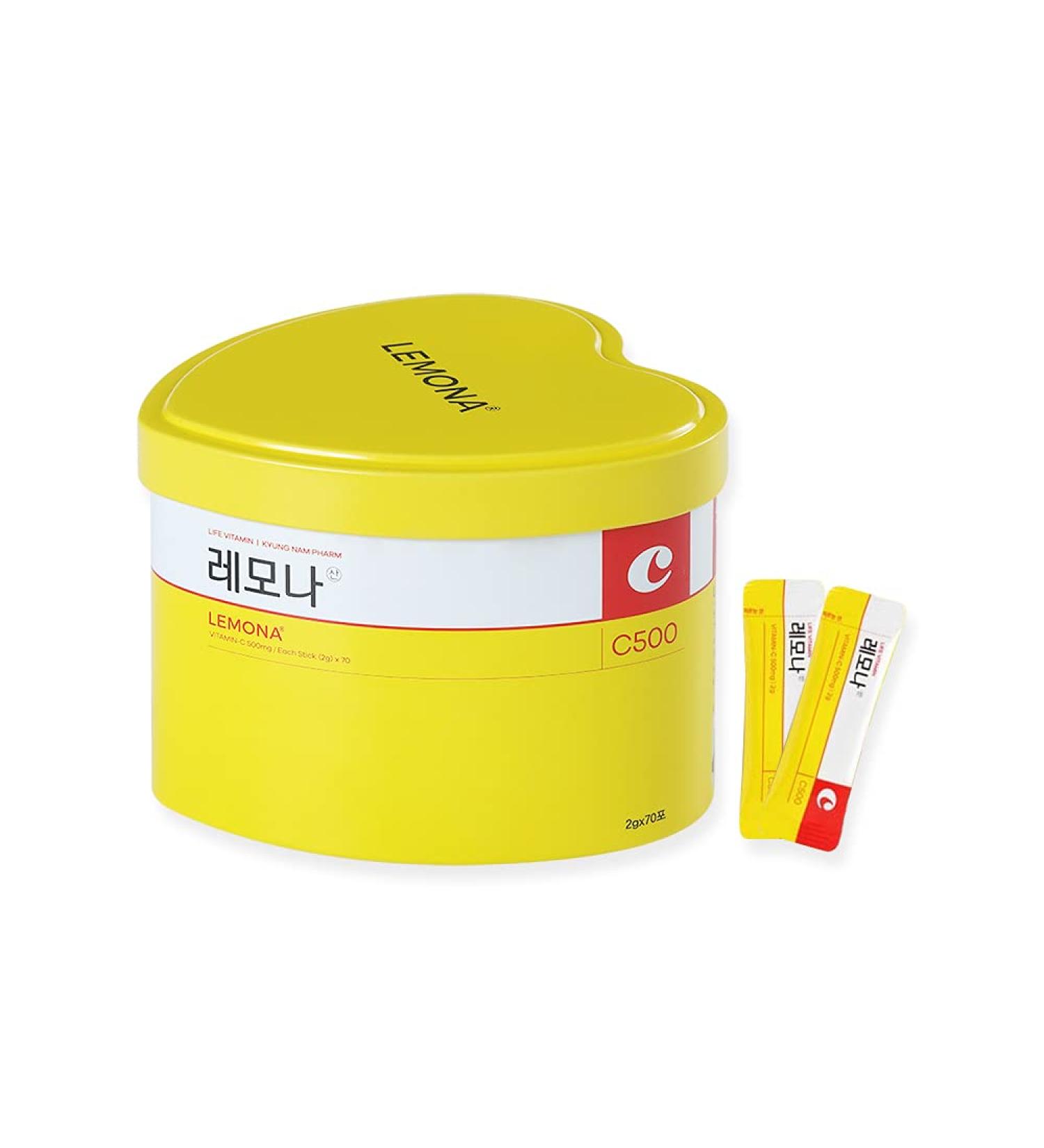 Kyung Nam Pharm LEMONA Vitamin C 500mg - 70 Sticks - Korean Vitamin Supplement - Buy Online on GoSupps.com
