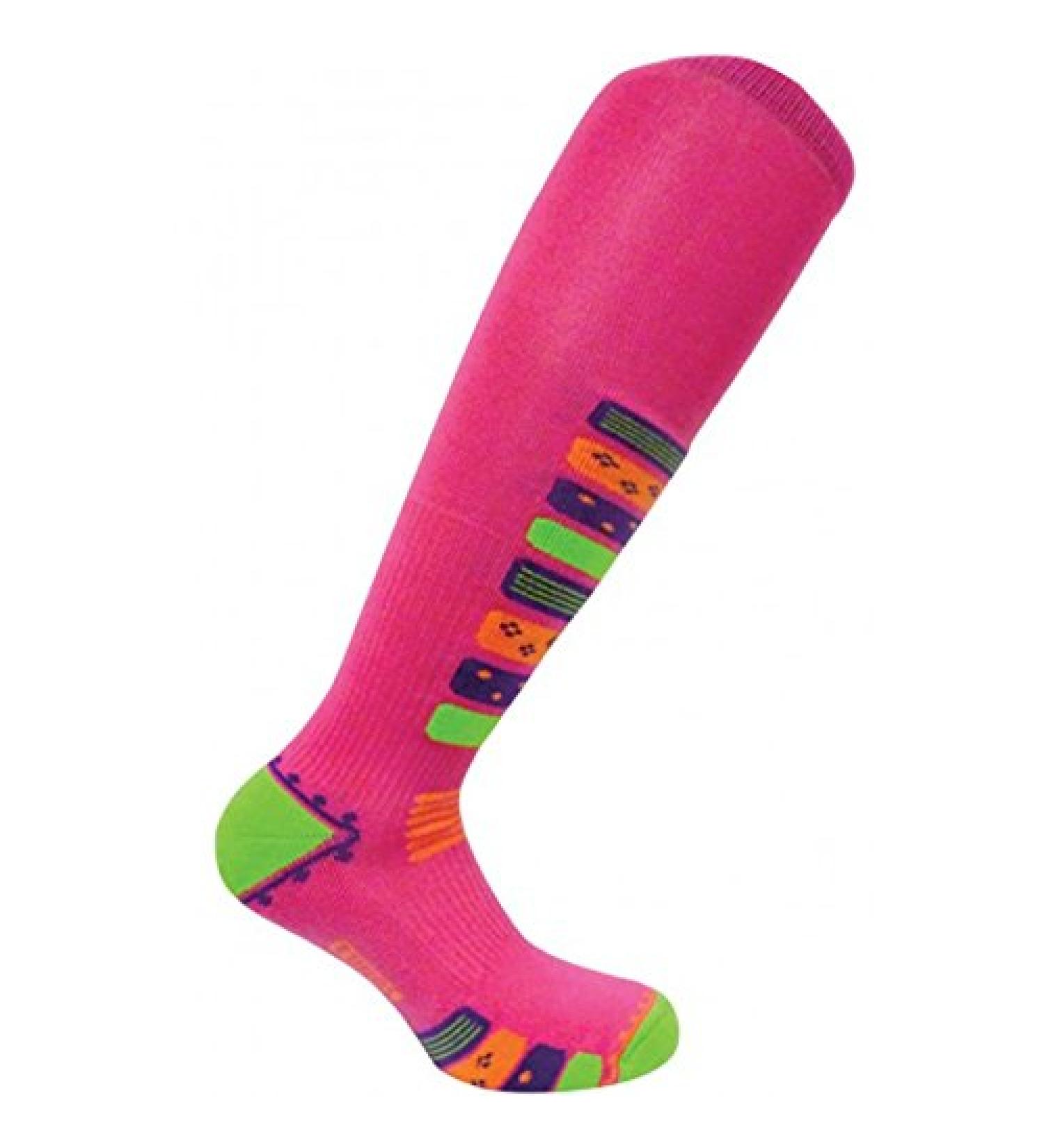 Eurosock Women Ski Socks, Gradual Compression, Stimulate Blood Flow, Boosts Performance Ultra Stretch - 0917W Medium Pink
