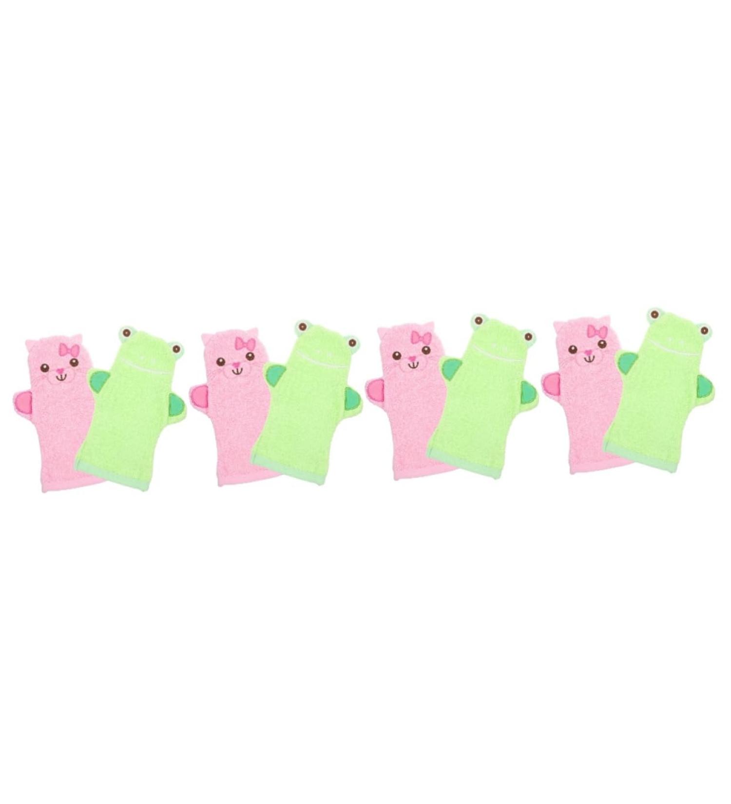 FRCOLOR 8 Pcs Kids Bath Mittens - Exfoliating Shower Mitts for Kids | Ideal Bathing & Cleaning Supplies - Buy Online on GoSupps.com