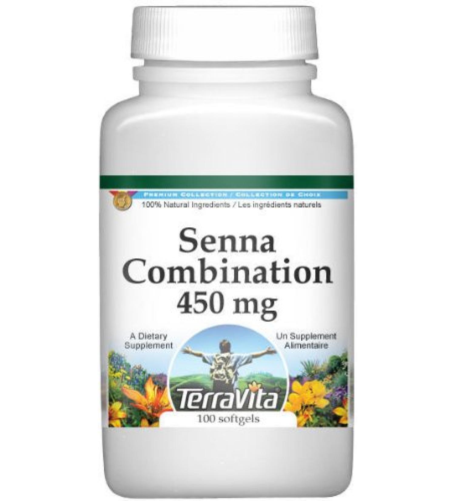 Senna Combination - Senna Fennel Ginger and Catnip - 450 mg (100 Capsules ZIN: 512576)