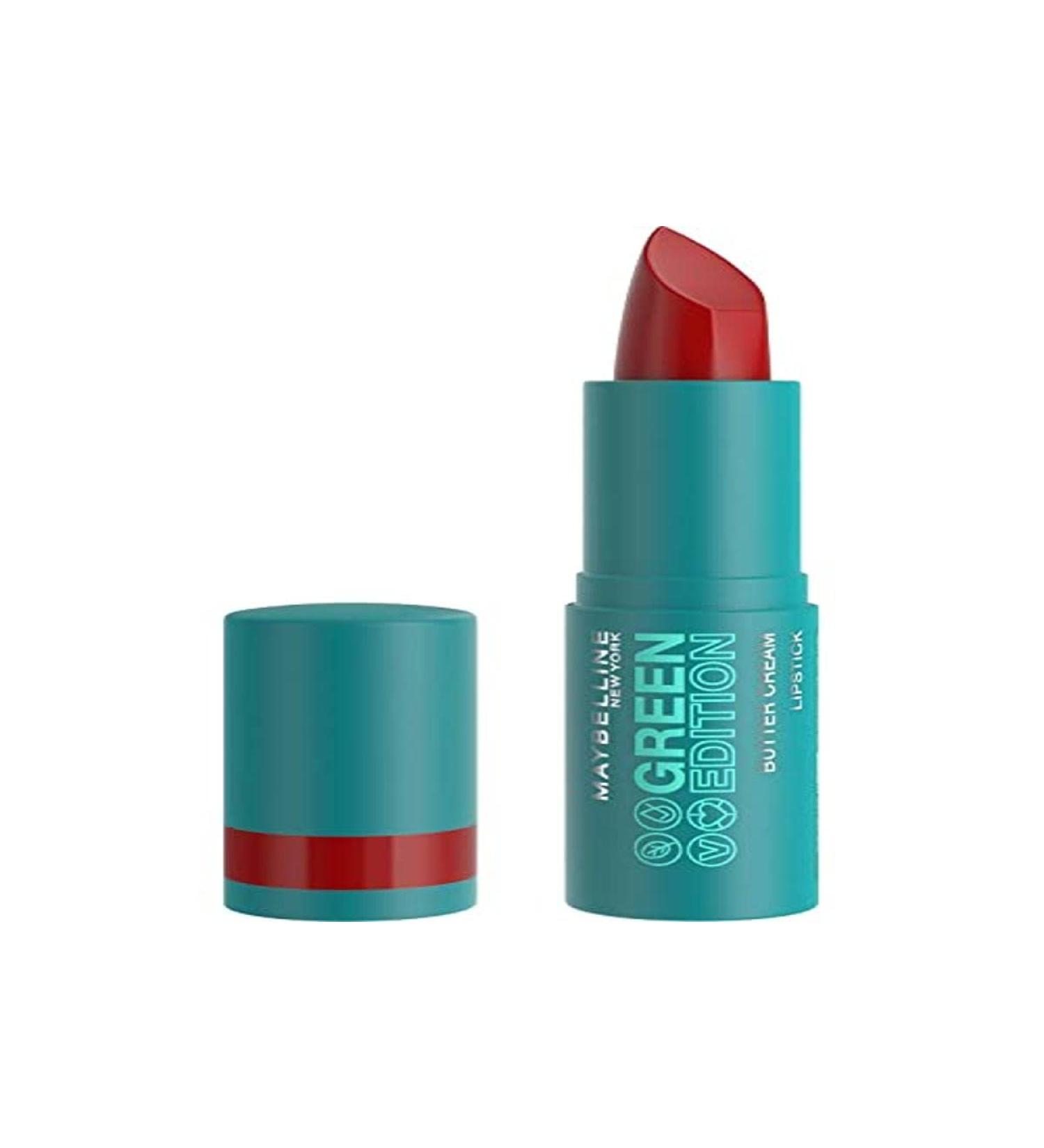 Maybelline Maybelline New York - Satin & Pigmented Lipstick - Enriched with Cocoa Butter - 86% Natural Ingredients - Vegan Formula - Butter Cream Green Edition - Shade : Musk (18)