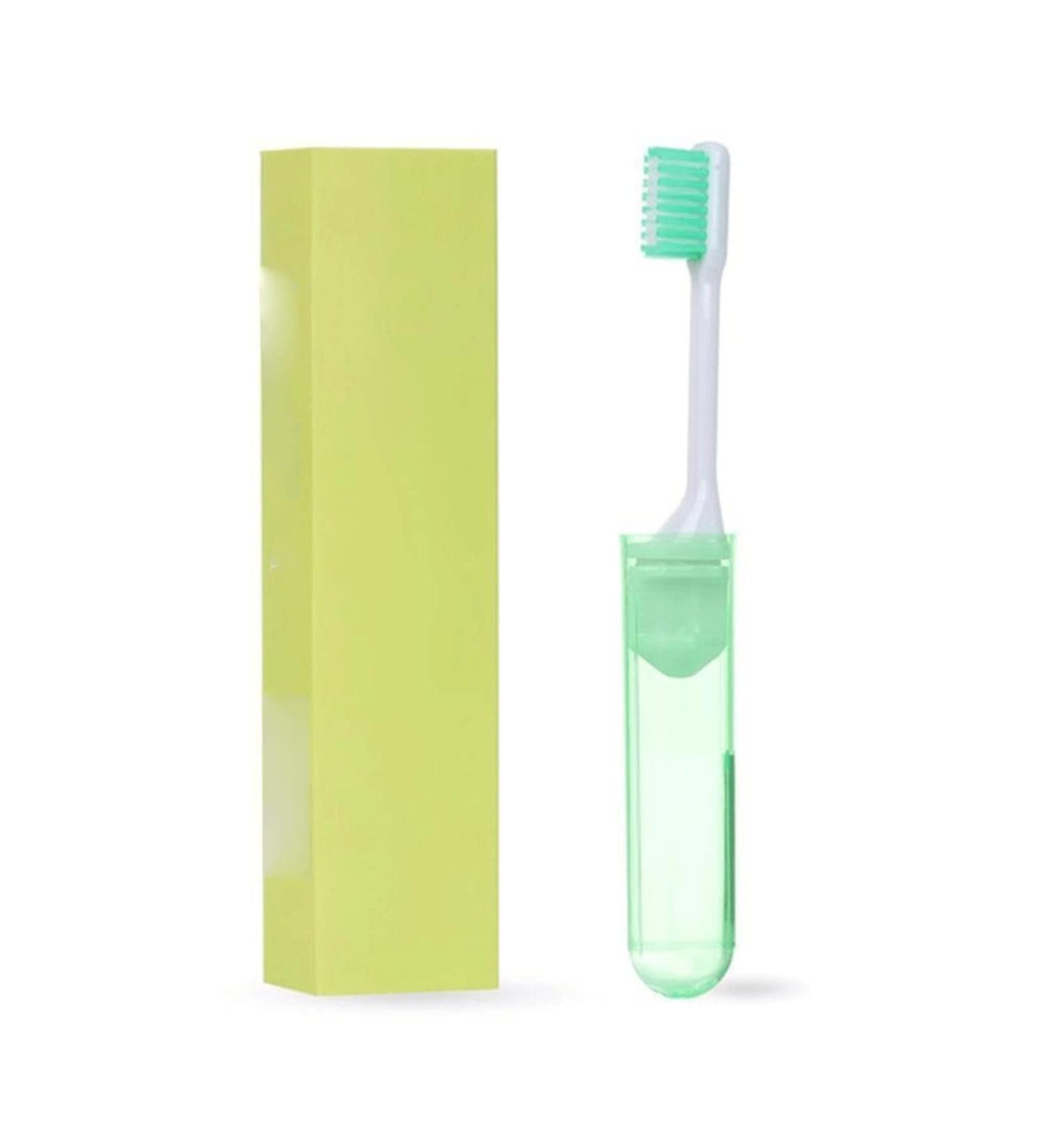 Suicra Portable Folding Toothbrush - Super Soft Bristles for Travel Camping & Hiking - Easy Carry Green Toothbrush - Buy Online on GoSupps.com
