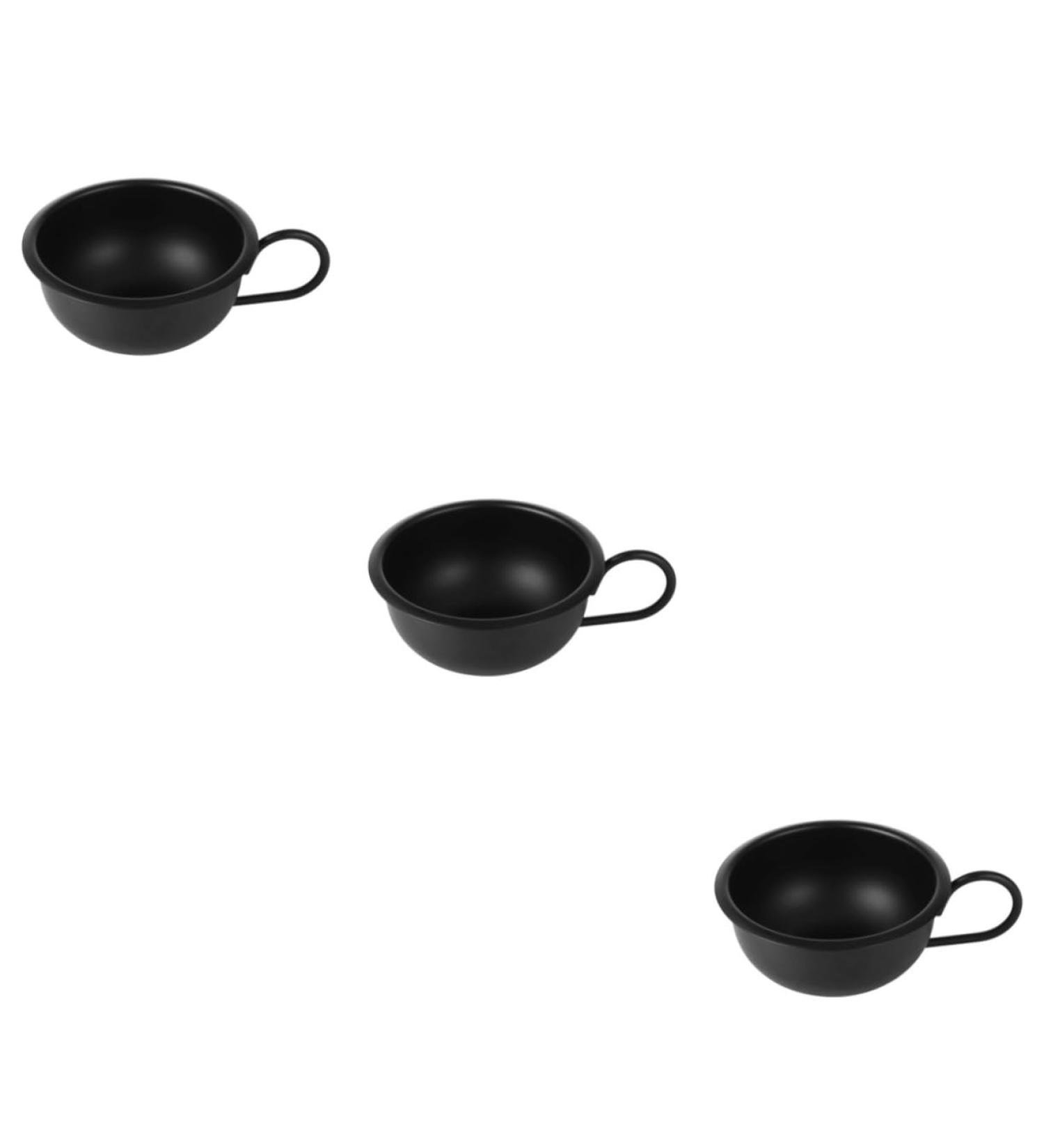 FRCOLOR 3pcs Metal Shaving Bowl Set - Wet Shave Kit with Handle for Men - Black Shaving Mug & Cup - Perfect Grooming Accessories - Buy Online on GoSupps.com