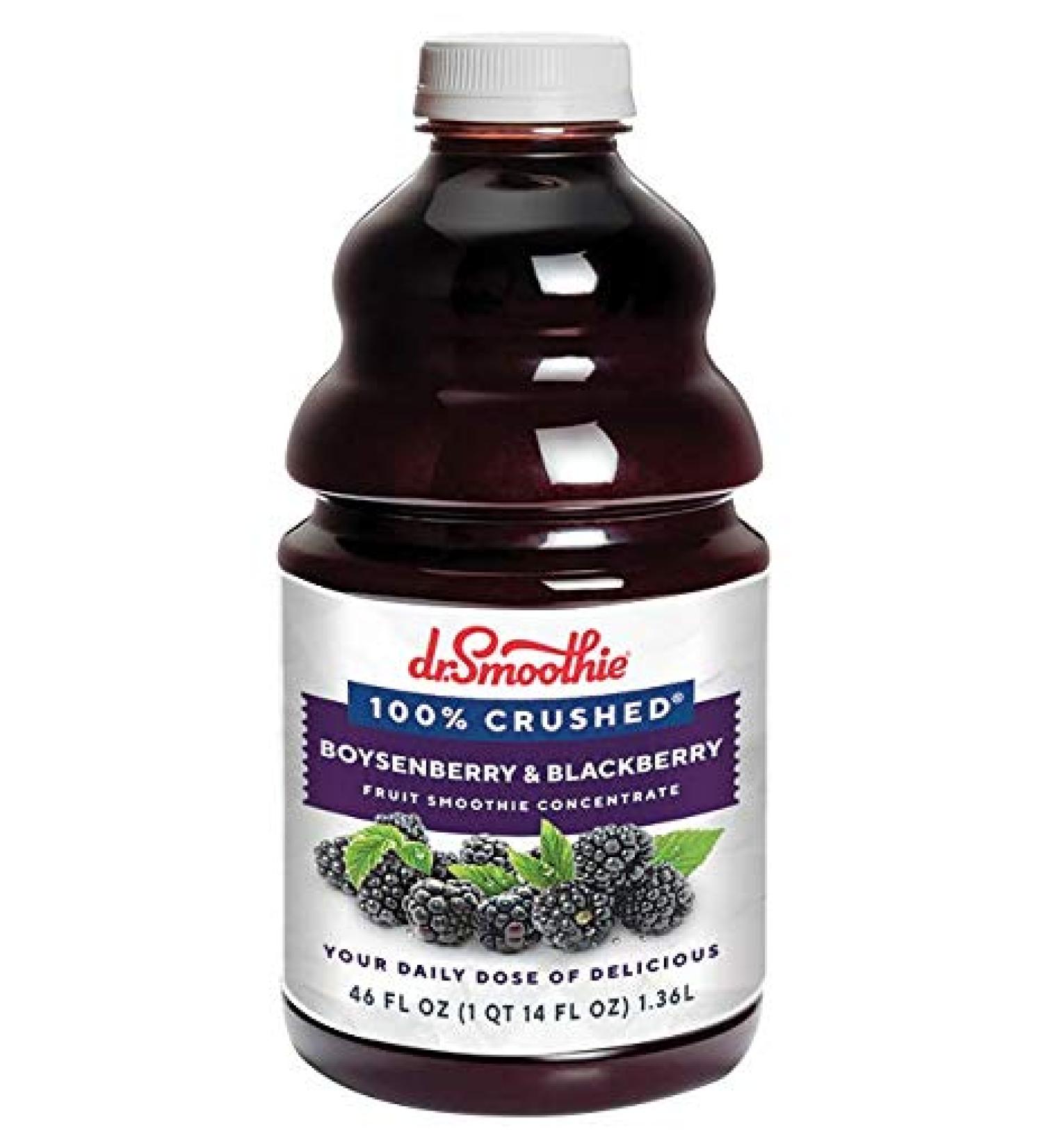Dr. Smoothie 100% Crushed Northwest Boysenberry & Blackberry Blend Smoothie Concentrate 46oz 6/Pack