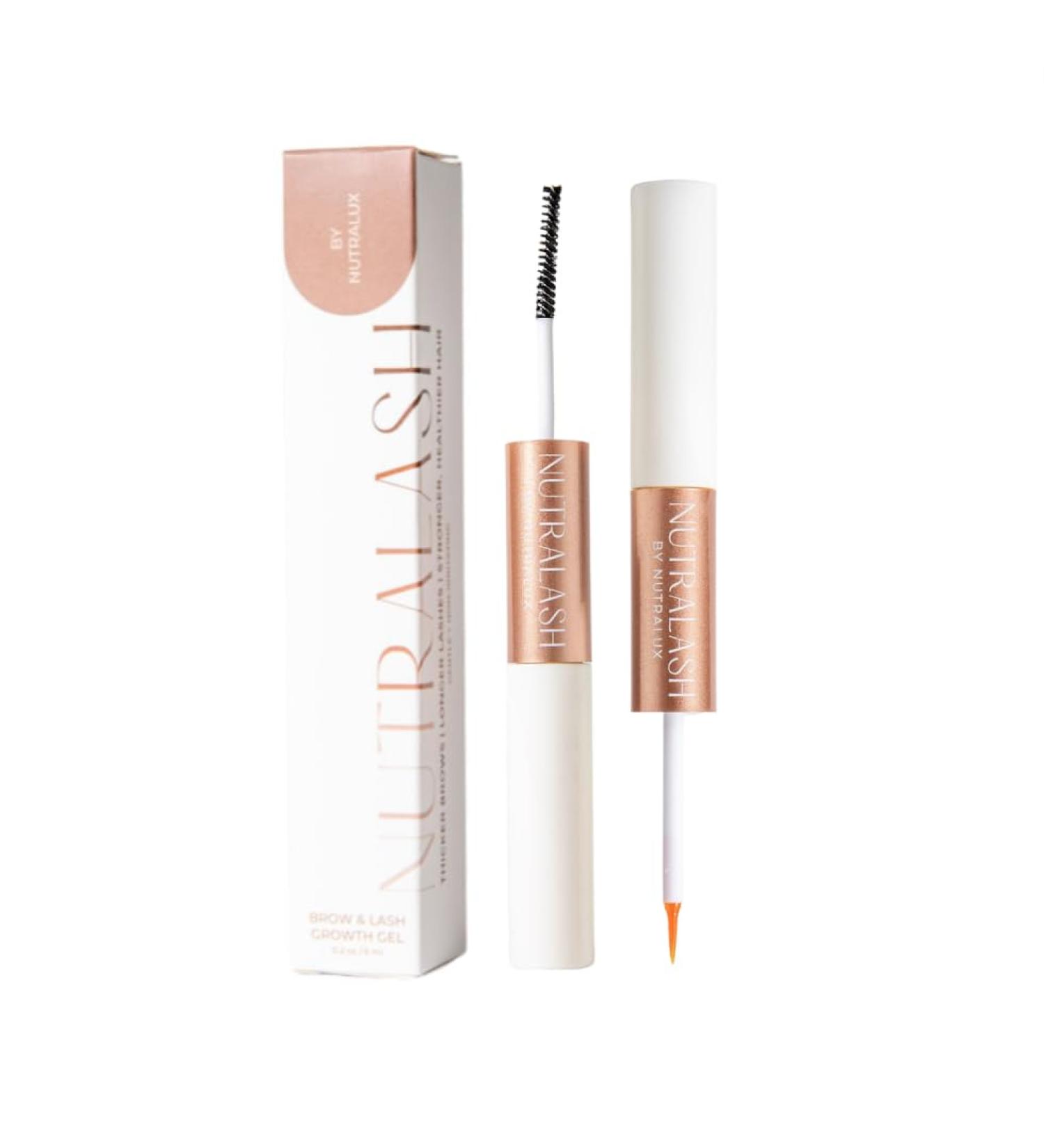 NutraLash Brow & Lash Growth Serum | Organic & Non-Irritating | Boosts Growth with Castor Oil Biotin & Peptides - Buy Online on GoSupps.com