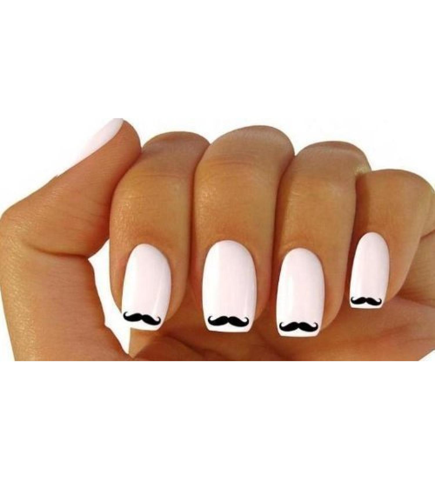 Fat-cat-zcopy-catz 12x Small sheets Black Moustache Nail art stickers decal various designs (200+ stickers)