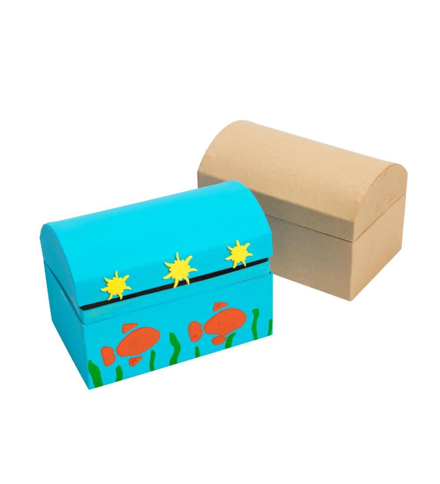 Colorations DIY Papier-Mache Treasure Chests - Set of 12 - Buy Online on GoSupps.com