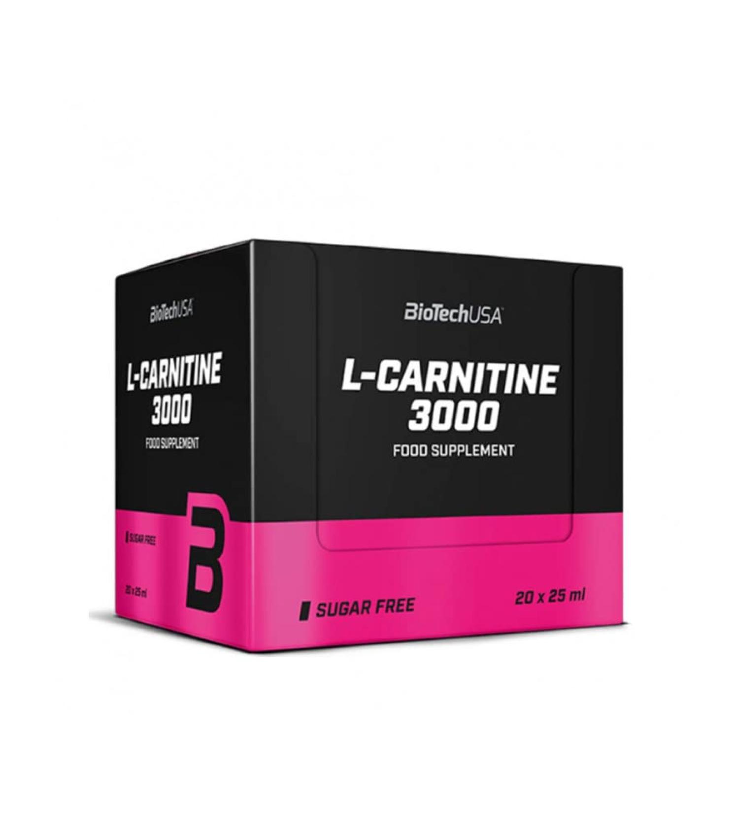 Biotech USA L-CARNITINE 3000 - orange - 3g (20 ampoules) - Buy Online on GoSupps.com