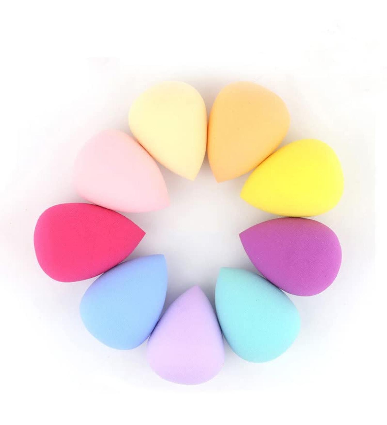 acoolstore 4pcs Pro Beauty Flawless Makeup Sponges Blender Foundation Puff Multi Color Shape (Water Drop Shape)