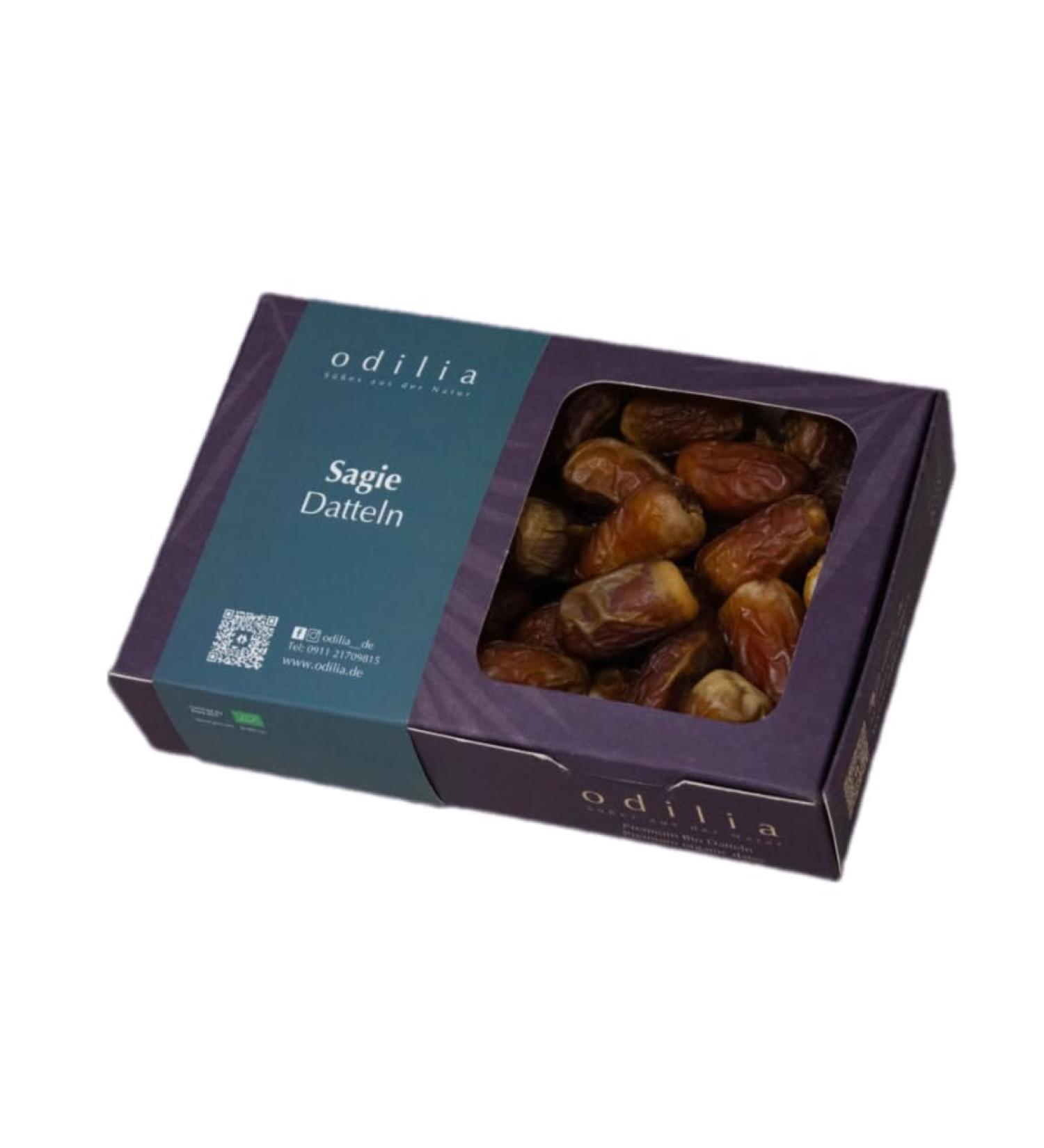  odilia Odilia Organic Segai Dates | Vegan and Gluten-Free Treat | No Refined Sugar | Sweetened with Dates | Made in Germany 750g - Buy Online on GoSupps.com