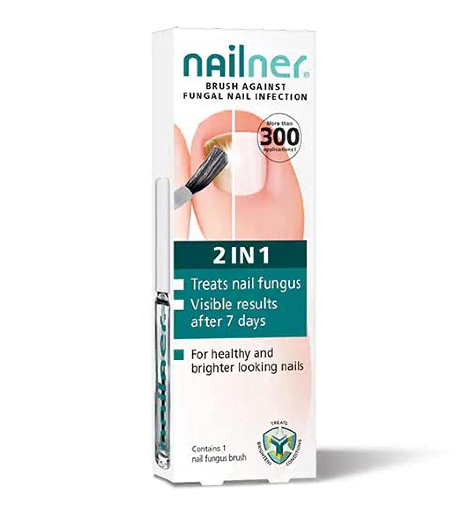 Nailner Fungal Nail Infection 2 in 1 Brush 5ml - Fast & Effective Treatment - Buy Online on GoSupps.com