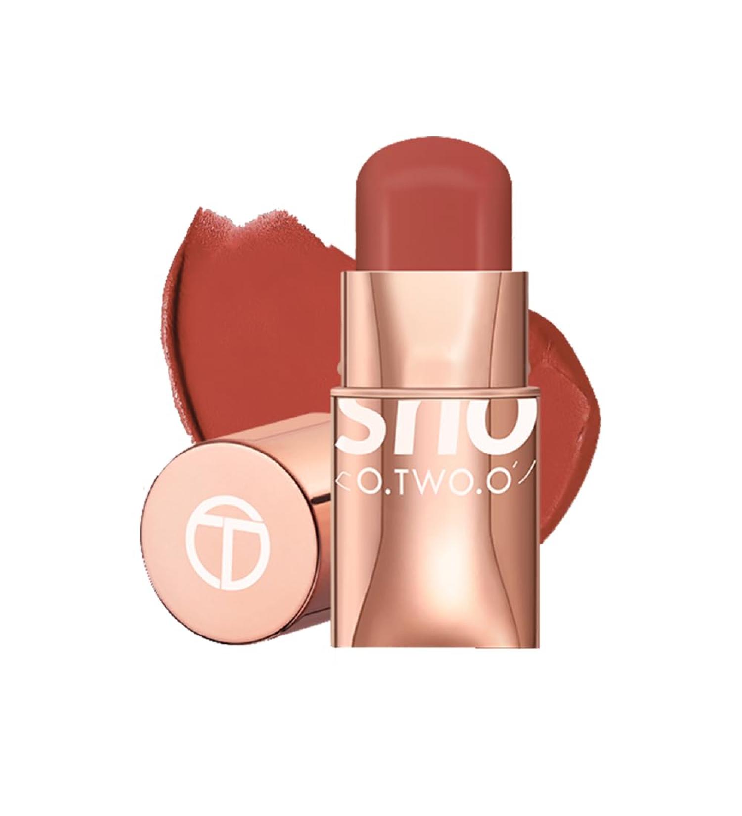 6 Colors Lipstick Glow Colour Bounce Blush Stick 3-In-1 Tint Buildable Waterproof Lightweight Blush Stick Cream Blends Perfectly Onto Skin Dainty For Eyes Lips & Cheeks Versatile Use (#02 Fervor) - Buy Online on GoSupps.com
