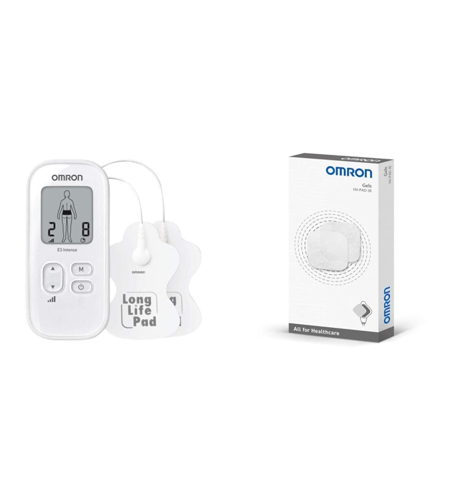OMRON E3 Intense Portable Pain Therapy Device & Gel Pads HV-PAD-3E - Effective TENS Bundle for Pain Relief - Buy Online on GoSupps.com