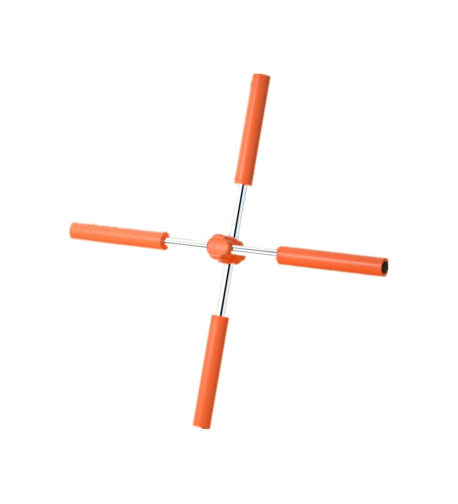 Retractable Posture Corrector Practical Yoga Sticks Stable Portable for Home (Orange)