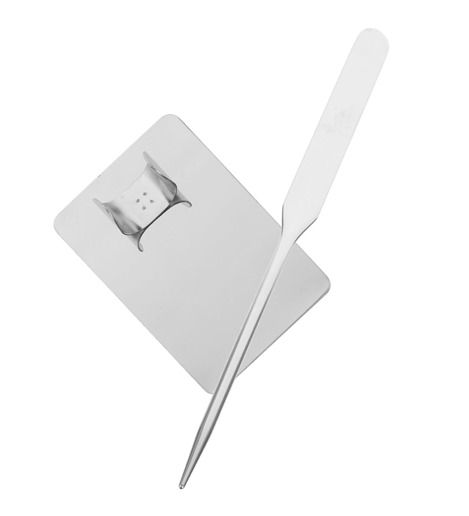 Buy Minkissy Makeup Mixing Palette Set - Stainless Steel Foundation Tray & Cosmetic Spatula | Perfect for Professional & DIY Makeup - Buy Online on GoSupps.com