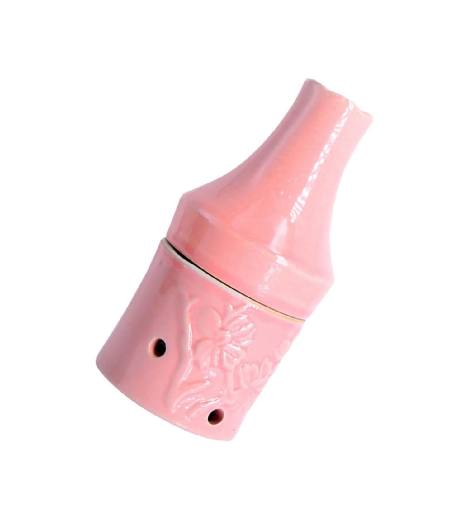 Beavorty Peach Blossom Moxibustion Ceramic Bottle - Smoke-Free Moxa Tank & Chinese Massage Tools - Roller Massager & Gua Sha Cup in Pink Fabric Box - Buy Online on GoSupps.com