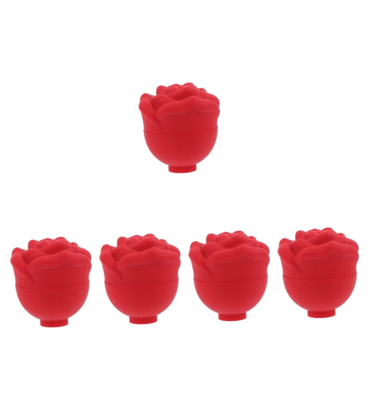 FRCOLOR Rose Face Ice Tray - 5pcs Silicone Mini Face Roller Cube Mold for Ice Circles & Popsicles - Food Grade & Reusable - Buy Online on GoSupps.com