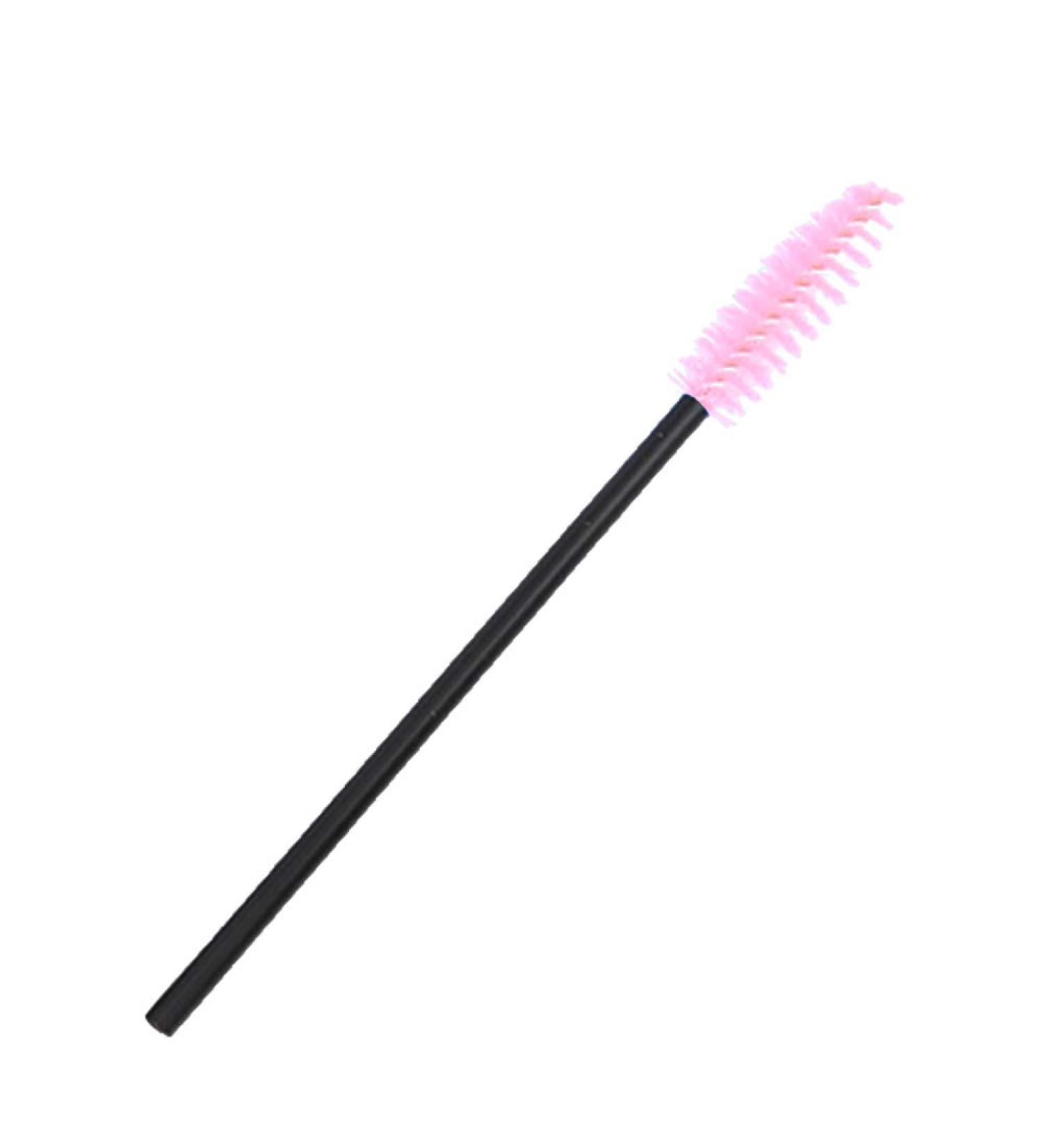 guohanfsh 50Pcs Eyelash Mascara Wands Disposable Makeup Brushes Eyebrow Applicator Cosmetic Tool Black + Pink - Buy Online on GoSupps.com