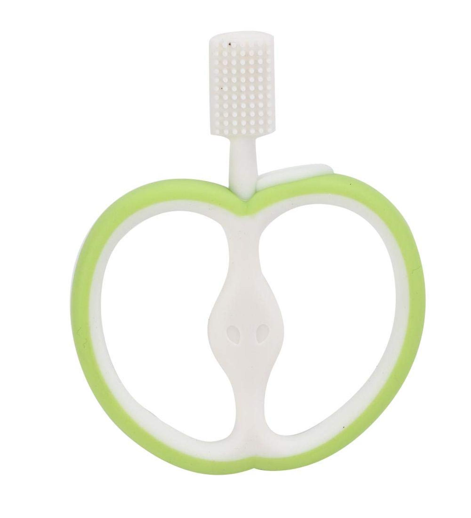 Baby Toothbrush Silicone Oral Care Fruit Shape Teeth Cleaner Toothbrush Children Kid for Baby Infants(green) - Buy Online on GoSupps.com