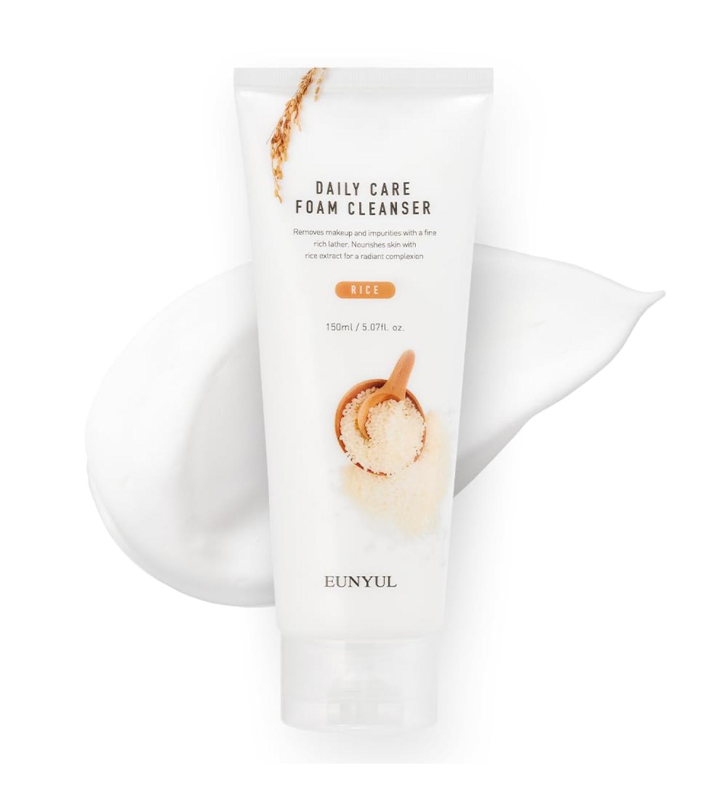 EUNYUL Daily Care Rice Foam Cleanser - Korean Skincare Face Wash with Rice Water | 150ml International Shipping Available - Buy Online on GoSupps.com